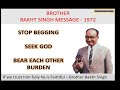 doubting god 3 powerful personal stories by bro. bakht singh must listen hebron sermons 1972