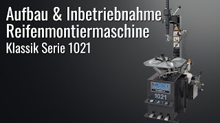 Aufbau und Inbetriebnahme Reifenmontiermaschine Weber Klassik Serie 1021 - inkl. Hilfsmontagearm