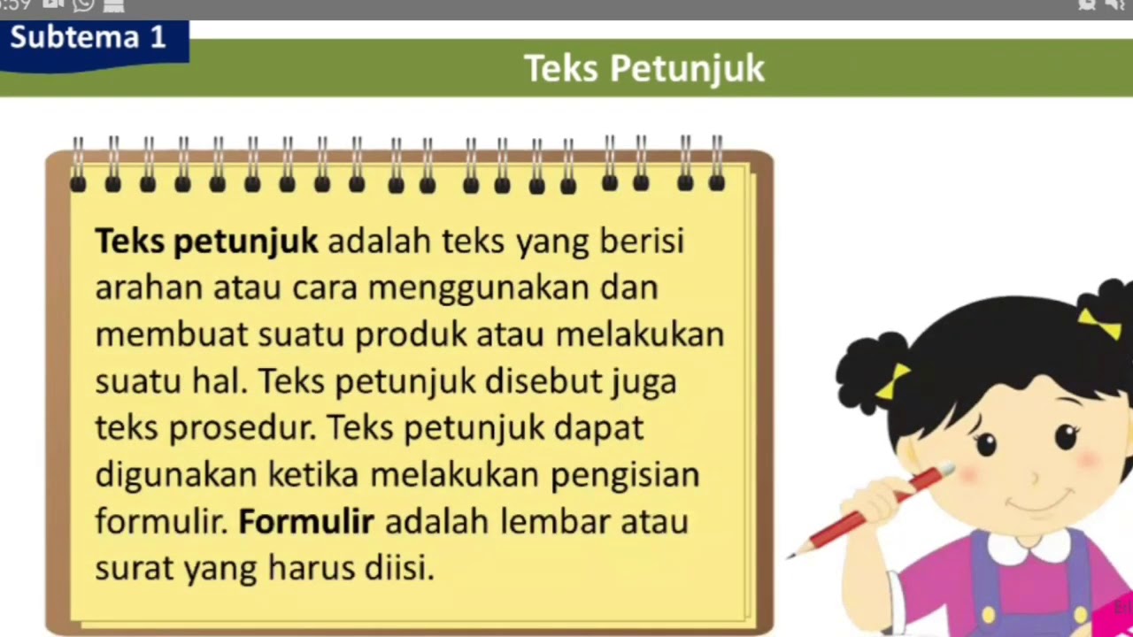 Kelas 6 Bahasa Indonesia: Mencermati Petunjuk Dan Isi Teks Formulir ...