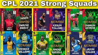 CPL 2021 All Teams Retained Players & Squads | CPL Draft | Carribean Premier League | IPL 2021