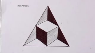 3D illusion Geometrical Drawing,Tutorial