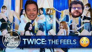 THE FEELS EVEN BETTER LIVE?! TWICE: The Feels | The Tonight Show Starring Jimmy Fallon ONCE REACTION