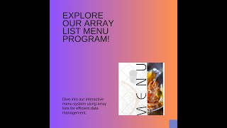 Menu driven program using ArrayList | Raghu Konduri | Programming and Coding Tutorials#java