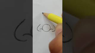 How To Draw Nose || Easy Step By Step || Check Nose Drawing Also In Description 😊 #shorts