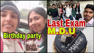 University Main Teacher's Ke Sath kiya Birthday Celebrate #mdu #exam #students