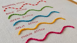 5 Basic Hand Embroidery Stitches Best Suitable for Outlining and Lettering