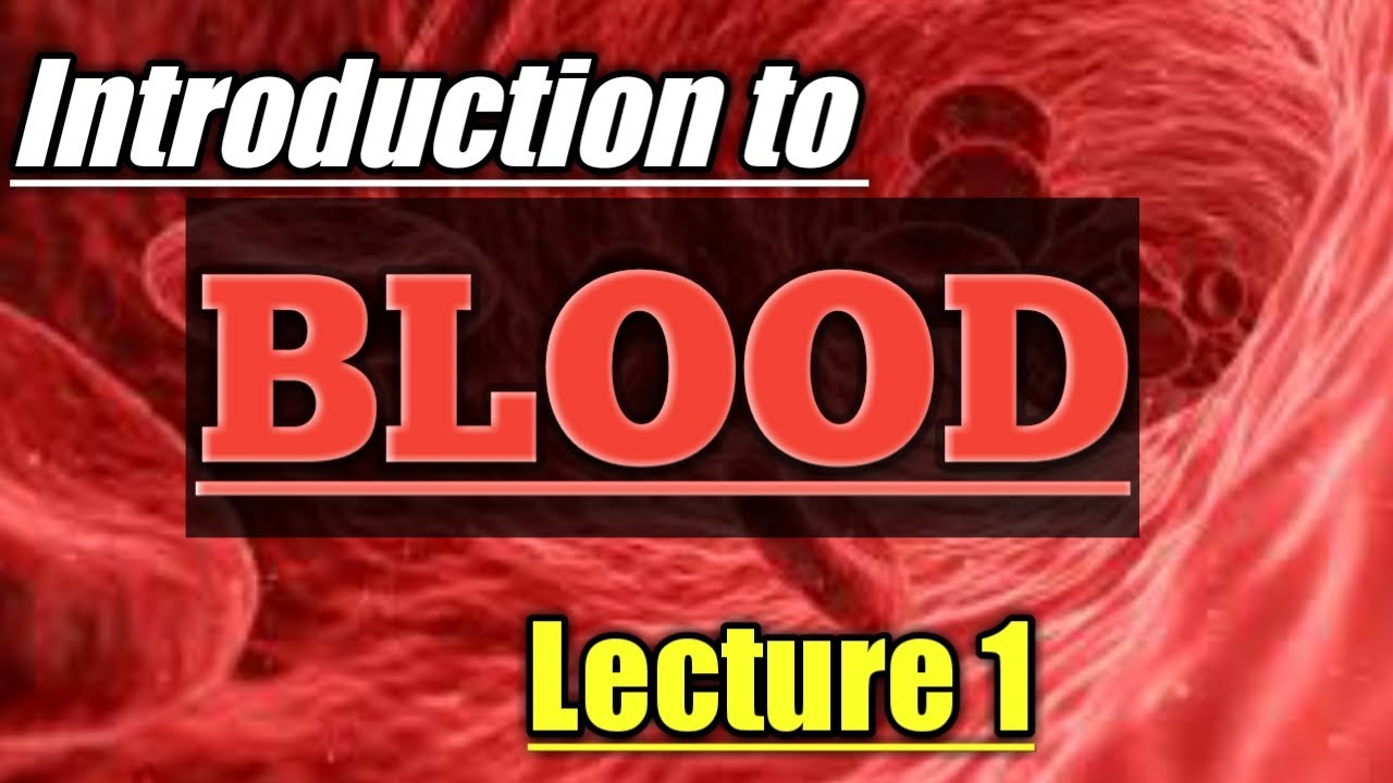 Introduction To Blood Lecture 1 - YouTube