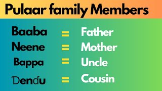 Learn Guinean Fulani: LESSON 1 - FAMILY MEMBERS