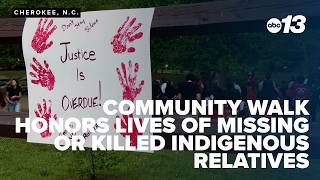 Community walk honors the lives of missing or killed Indigenous relatives in Cherokee