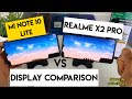 Mi note 10 lite vs realme x2 pro display comparison review