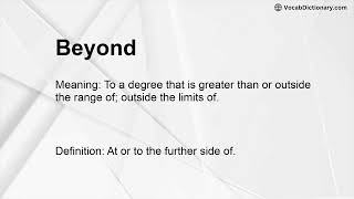 Beyond Meaning