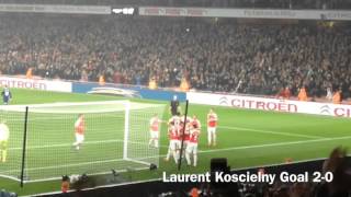 Arsenal 2-1 Everton- Laurent Koscielny Goal(Fan Cam)