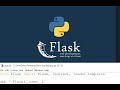 Flask Python for web development  (Part 1)