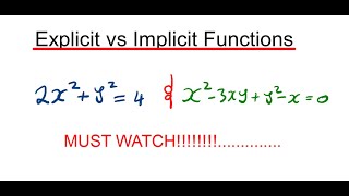Explicit vs Implicit Functions