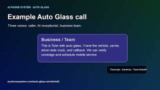 Auto Glass Windshield AI Phone System | Stop Missing Customer Calls