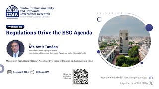 Webinar | Regulations Drive the ESG Agenda