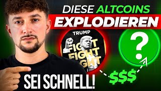 $Trump verpasst? DIESE Altcoins explodieren als Nächstes! (Ich investiere 1.000.000€)