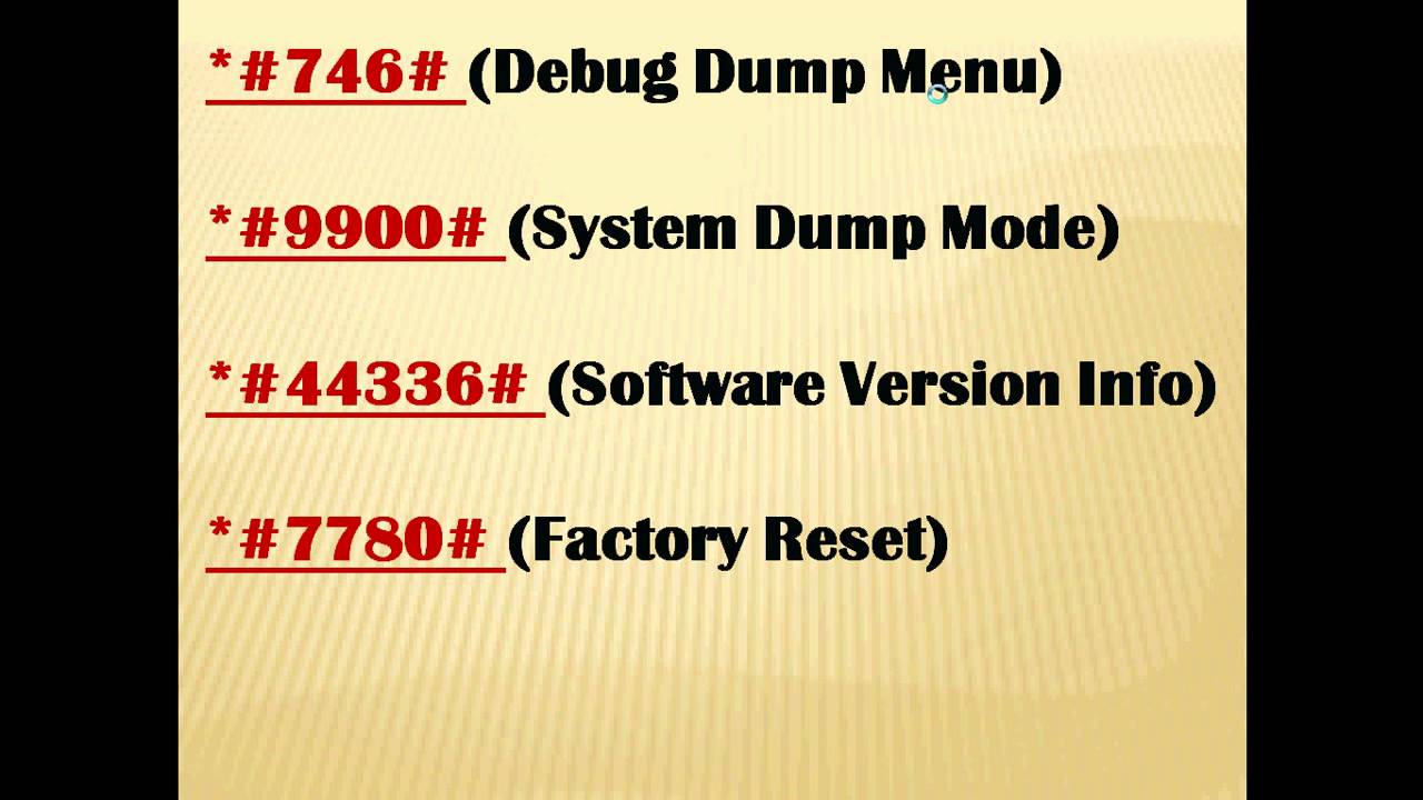 Samsung Secret Codes Youtube