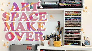 ★ reorganizing my art space | lil art studio tour ★