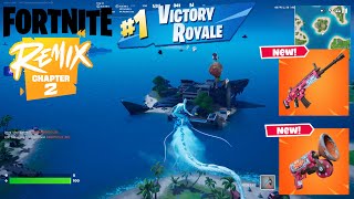 Fortnite Chapter 2 Remix Win (New AR/Ice Grapple & Ice Isle POI!)