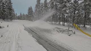 Saariselkä latutilanne, Lumen tykitys meneillään