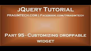 Customizing droppable widget