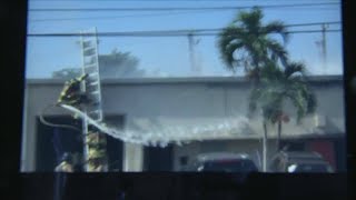 Firefighter injured while battling fire in Pompano Beach