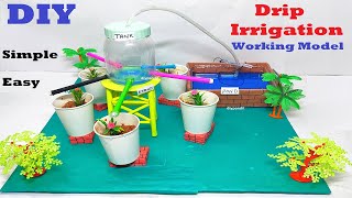drip irrigation working model 3d for science exhibition - diy - science project - simple howtofunda