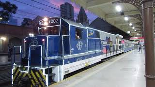 Trem de Natal ABPF 2019 - 7202 partindo da Estação Luz