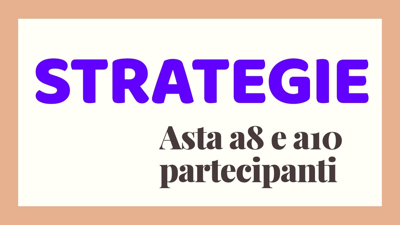 STRATEGIE ASTA A 8 E 10 PARTECIPANTI - GUIDA ALL'ASTA 2020-21 ...