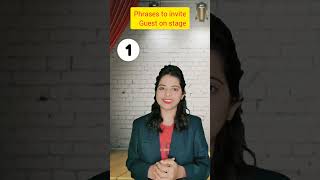 How to invite Guests on stage|5 Important phrases|Public Speaking|#shorts