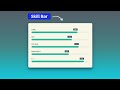 Create Animated Skill bar using HTML CSS - progress bar