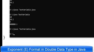 Exponent format E for double data type in Java | What is exponent E format | Exponent (E)