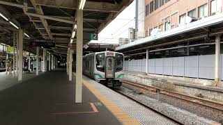 【4K】東北本線E721系1000番台小牛田行き　仙台駅発車シーン　（発メロ放送被り無し）