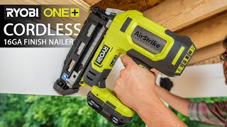 CORDLESS Finish Nailer | RYOBI 18V ONE+ AirStrike 16GA Finish Nailer