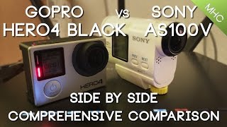 GoPro Hero4 Black vs Sony HDR-AS100 HD