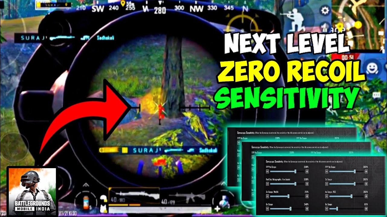 NEW UPDATE !! ZERO RECOIL BEST SENSITIVITY CODE + CONTROL SETTINGS PUBG ...