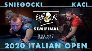 2020 SEMFINAL of  Italian OPEN - EUROTOUR - Eklent KACI vs  Mateusz SNIEGOCKI - 9 Ball