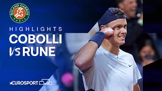 Flavio Cobolli vs Holger Rune | Round 2 | French Open 2024 Highlights 🇫🇷