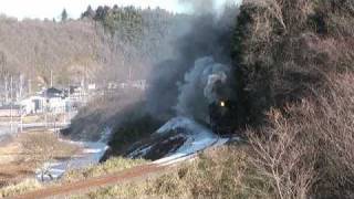 真岡鉄道SL　春まだ遠し立春の頃(後編）　2010-2-7.flv