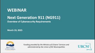 Next Generation 911 (NG911) Webinar | March 19, 2025