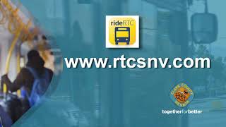 A step-by-step guide to using the RideRTC app for bus travel in Las Vegas.
