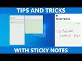 Windows Sticky Notes | Tips and Tricks