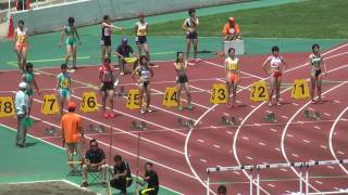 H29　千葉県選手権　女子100mH　準決勝1組