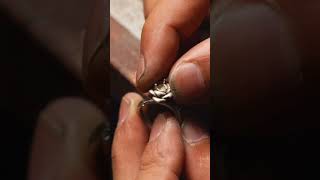 Making a Flower Ring Jewelry in 18K White Gold #jewelry #rings #jewelrymaking #h