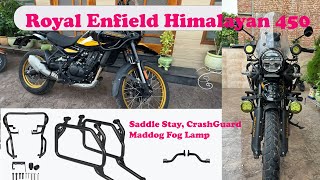 Royal Enfield Himalayan 450 Upgrade: @bandidospitstopSaddle Stay CrashGuard Maddog FogLamp Install