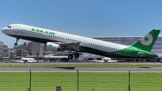 Last Flight of Eva Air’s First A321 B-16201! B-16201 takeoff from RCKH/KHH (2022.May.28)/ 高雄機場飛機起飛