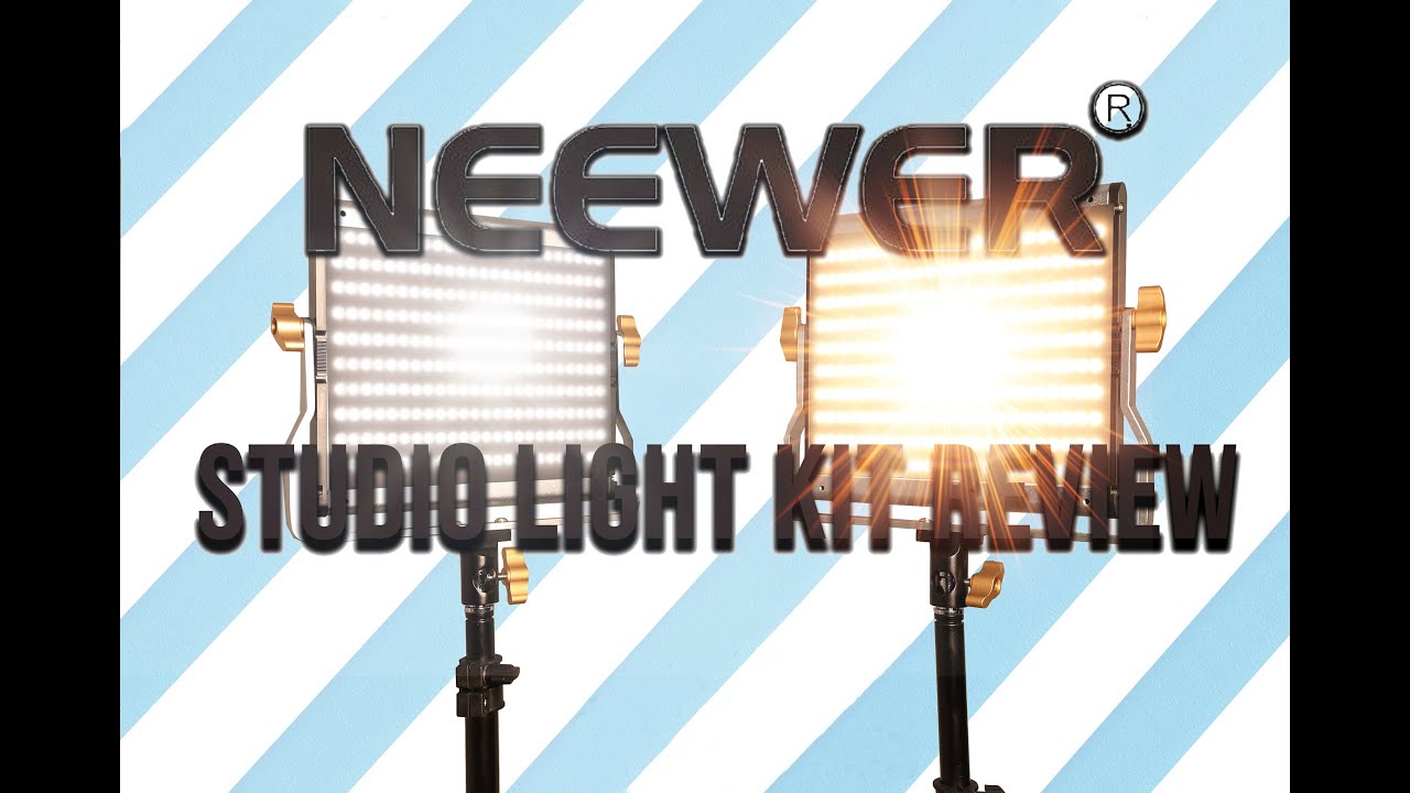 NEEWER DIMMABLE 480 LED BI-COLOR STUDIO PANEL LIGHT KIT REVIEW - YouTube