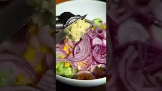 Cucumber and Corn Salad 🥗 / Quick and easy salad recipe #shorts #healthyfood #diet