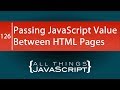 JavaScript Problem: Passing a JavaScript Value Between HTML Pages